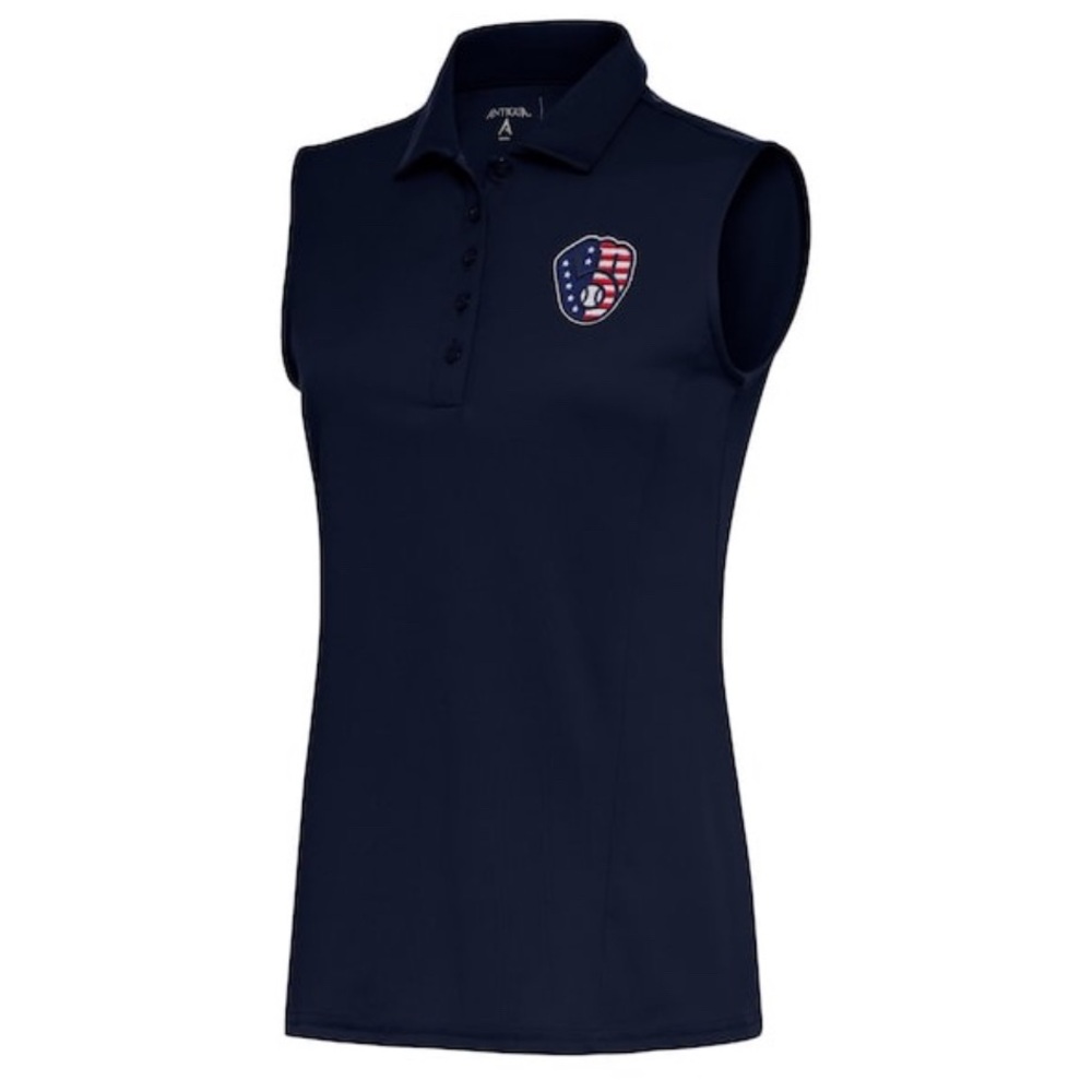 Antigua Women's Dark Blue Sleeveless Polo, XL new with tags.
